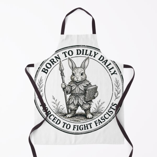 Item preview, Born to Dilly Dally Forced to Fight Fascists Rabbit designed and sold by Retro Rascals Co..