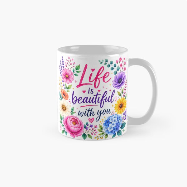 Item preview, Life Is Beautiful With You Floral Love Sticker Design designed and sold by MissDJLI.