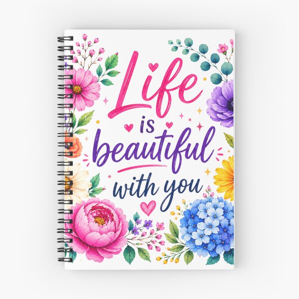 Item preview, Life Is Beautiful With You Floral Love Sticker Design designed and sold by MissDJLI.