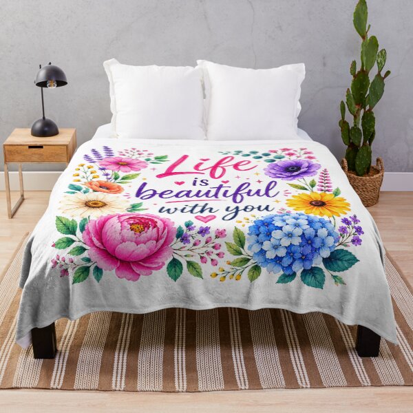 Item preview, Life Is Beautiful With You Floral Love Sticker Design designed and sold by MissDJLI.