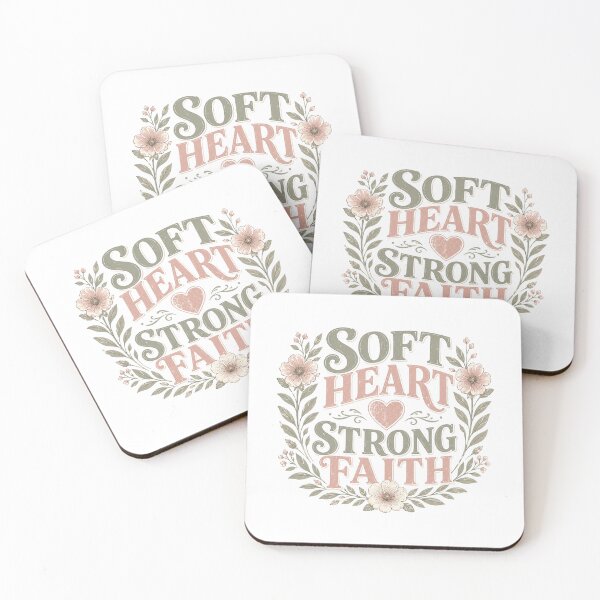 Item preview, Soft Heart Strong Faith Christian Floral Inspirational Faith Design designed and sold by SoulThread Studio.
