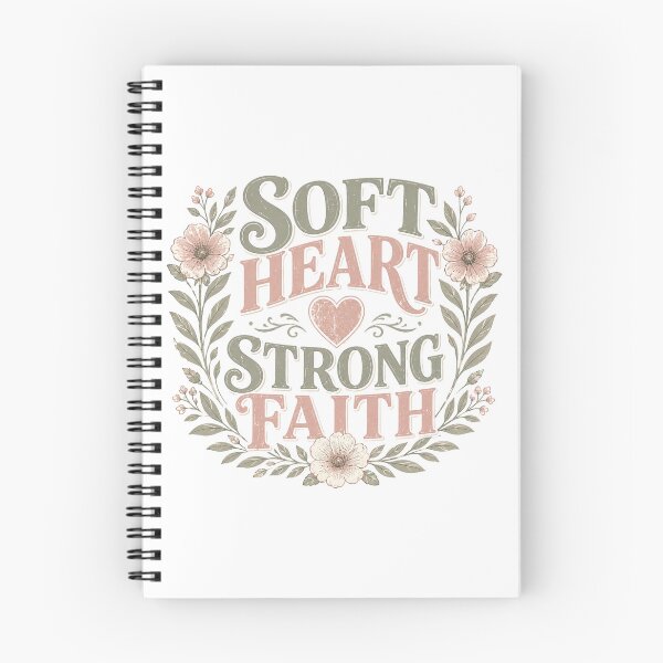 Item preview, Soft Heart Strong Faith Christian Floral Inspirational Faith Design designed and sold by SoulThread Studio.