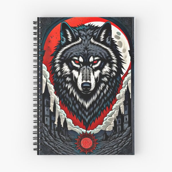 Item preview, Gothic Red Moon Wolf – Dark Fantasy Castle Tarot Art designed and sold by Neer arts.