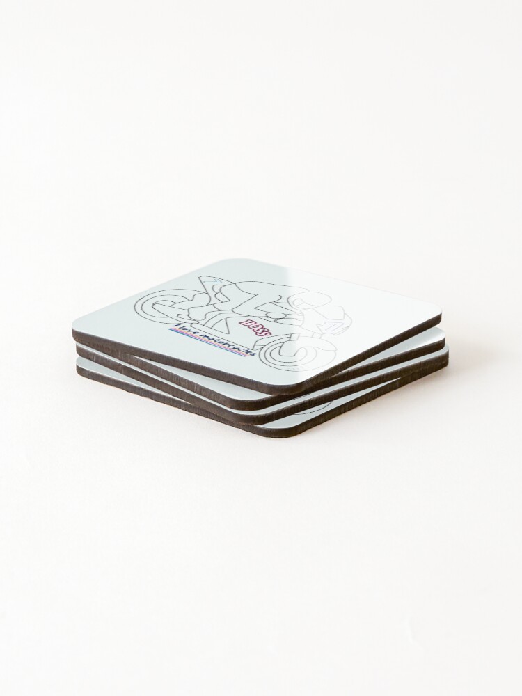 Thumbnail 4 of 5, Coasters (Set of 4), Motorcycle Racing designed and sold by CHRISMARTE.
