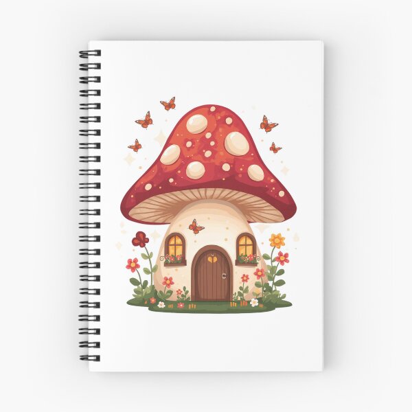 Artikelvorschau, Fantasievolles rotes Pilz-Feenhaus (Kunstwerk) entworfen und verkauft von redblink store.