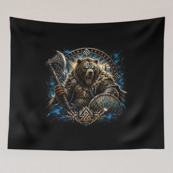 Item preview, Berserker Bear Viking Warrior Norse Mythology T-Shirt designed and sold by Bizon2910.