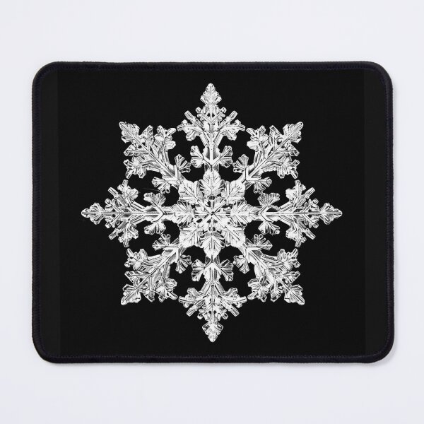 Item preview, Intricate Crystal Snowflake – Elegant Black and White Winter Design designed and sold by inkoutninja.