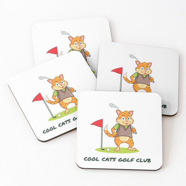 Item preview, Golf Shirt. Cool Cats Golf Club.  Cute Cat Playing Golf.  Gift for a Boyfriend, Husband, Father.  Gift for a Golf Lover, Golf Fan, Golf Player. designed and sold by ShrimpAndGrits.