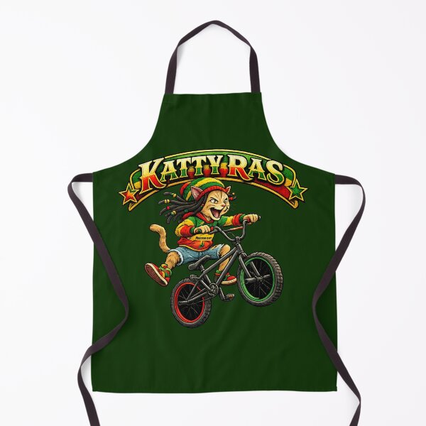 Item preview, Katty Ras Rastafarian Cat BMX Rider designed and sold by digitalbob60.