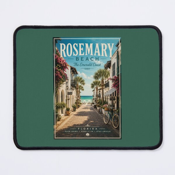Item preview, Rosemary Beach | The Emerald Coast Vintage Travel Poster designed and sold by piketo.