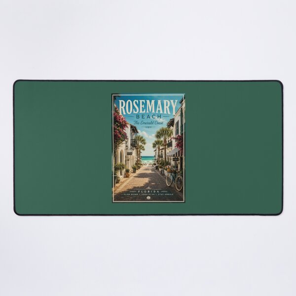 Item preview, Rosemary Beach | The Emerald Coast Vintage Travel Poster designed and sold by piketo.