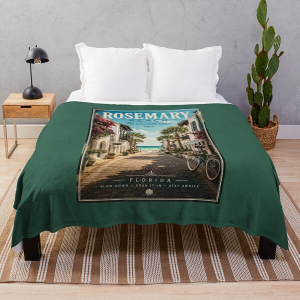 Item preview, Rosemary Beach | The Emerald Coast Vintage Travel Poster designed and sold by piketo.
