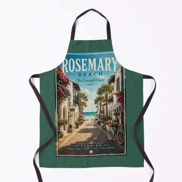 Item preview, Rosemary Beach | The Emerald Coast Vintage Travel Poster designed and sold by piketo.