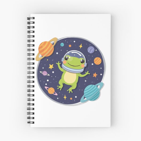 Item preview, Cute Space Frog Astronaut in Outer Space with Planets Stars Kawaii Animal Art designed and sold by redblink store.