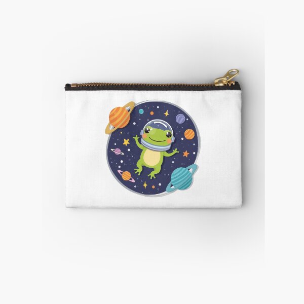 Item preview, Cute Space Frog Astronaut in Outer Space with Planets Stars Kawaii Animal Art designed and sold by redblink store.