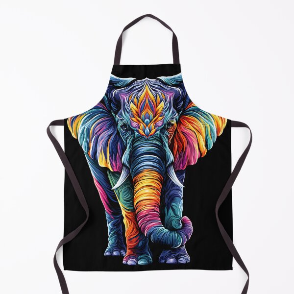 Item preview, Rainbow Geometric Elephant Colorful Wildlife Illustration designed and sold by Boddicca.
