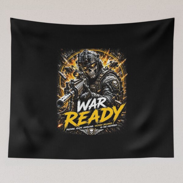 Item preview, War Ready Tactical Skull Soldier T-Shirt designed and sold by Bizon2910.