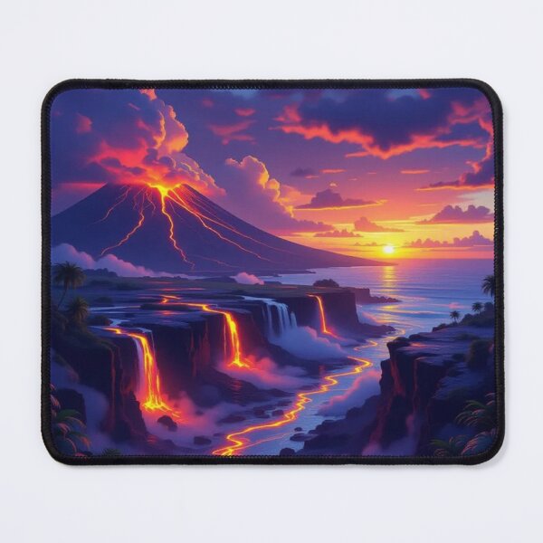 Item preview, Volcanic Island Lava Flow at Sunset designed and sold by Pioneer Spirit Market.