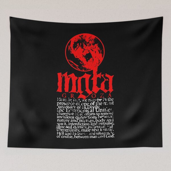 Item preview, Long White Typography Silhouette Metal designed and sold by GloomRooms.