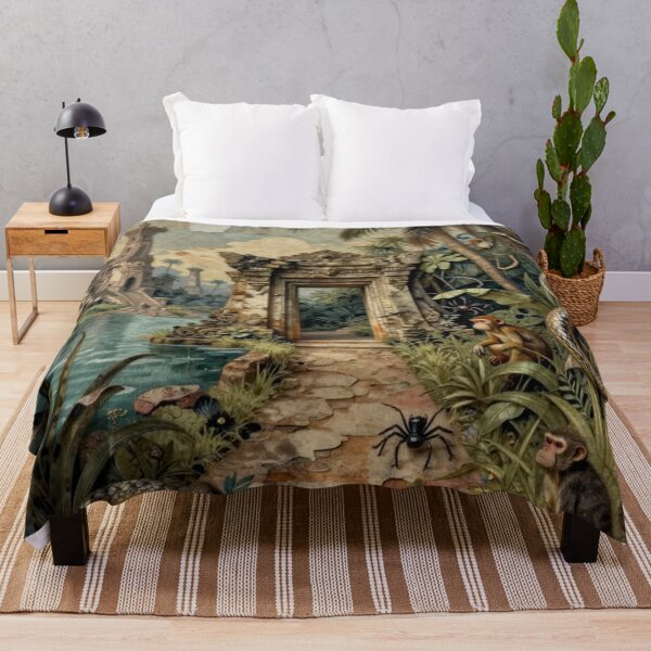 Item preview, Jungle Ruins Temple with Animals Collage designed and sold by Pioneer Spirit Market.