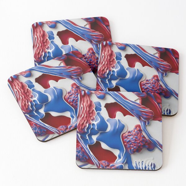 Item preview, Vibrant Blue and Red Abstraction designed and sold by Vicky Brago-Mitchell®.