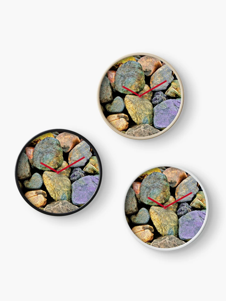 Thumbnail 3 of 4, Clock, Multicolored Rocks designed and sold by Anthony Macaluso.