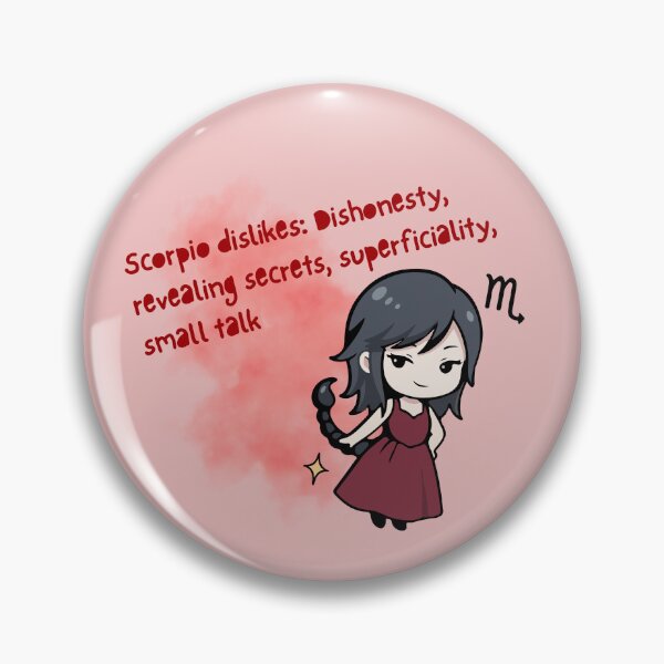 Item preview, "Scorpio dislikes: Dishonesty, revealing secrets, superficiality, small talk" Zodiac designed and sold by JaymeOctober.