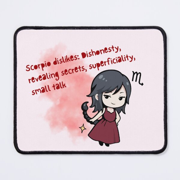 Item preview, "Scorpio dislikes: Dishonesty, revealing secrets, superficiality, small talk" Zodiac designed and sold by JaymeOctober.