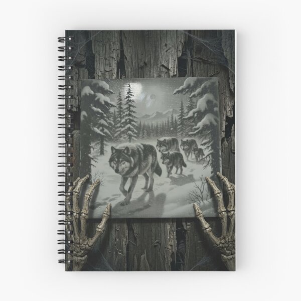 Item preview, Skeleton Hands Holding Wolf Painting designed and sold by Pioneer Spirit Market.