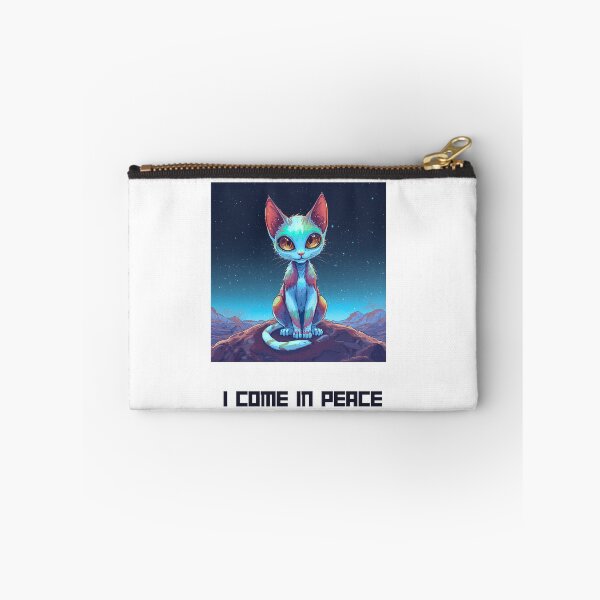 Item preview, I Come In Peace Space Alien Cat designed and sold by Good Day Design.
