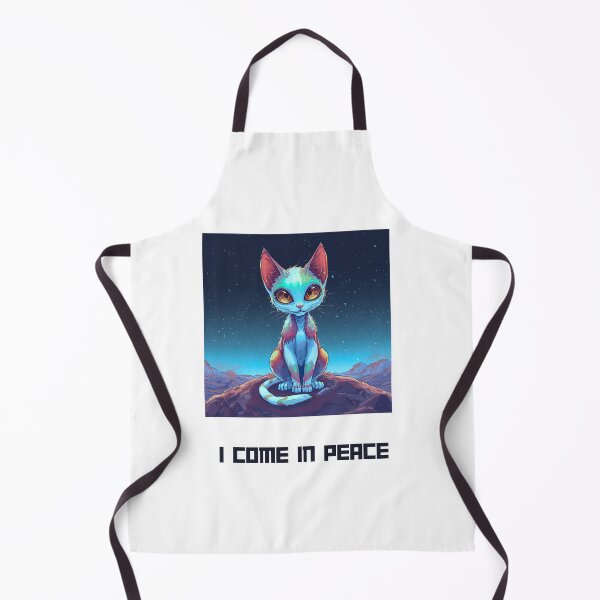 Item preview, I Come In Peace Space Alien Cat designed and sold by Good Day Design.