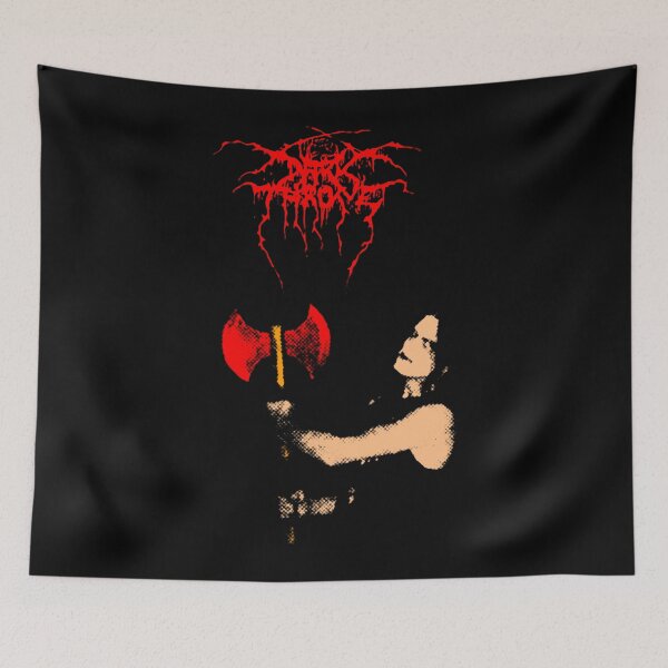 Item preview, Red Typography Black Metal Member With Axe designed and sold by MosiqueUnique.