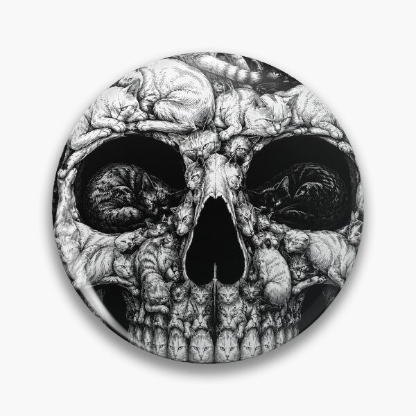 Item preview, Cat Skull Dark Art designed and sold by Retro Rascals Co..