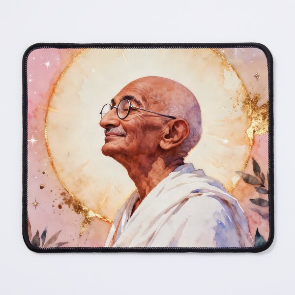 Artikelvorschau, spirituelles Kunstwerk: Porträt von Mahatma Gandhi entworfen und verkauft von soulfulpalette.