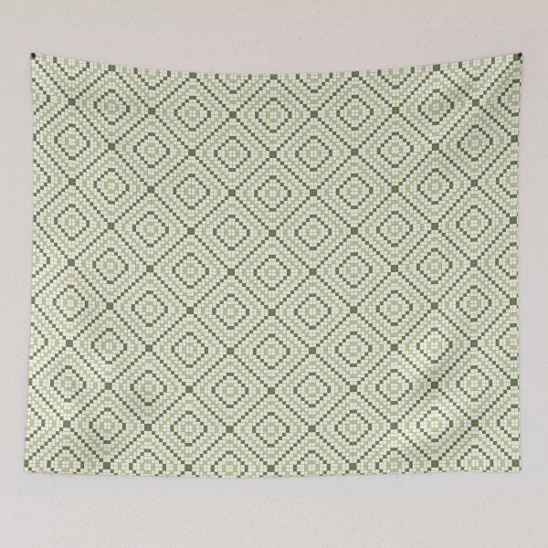 Item preview, Scandinavian Sage Geometric Grid Pattern designed and sold by ccitypictures.