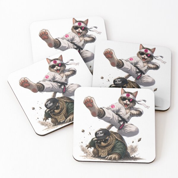 Item preview, Karate Cat and Turtle Power designed and sold by Birdie and Flynn.