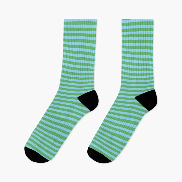 Item preview, Ultra Fine Stripe Narrow Pinstripe Pattern in Sky Blue and Green designed and sold by kierkegaard.