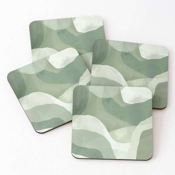 Item preview, Abstract Painting Sage Green F1 designed and sold by CrumbBumStudio.