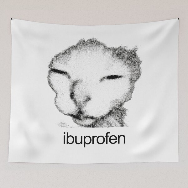 Item preview, Grainy Cat Face With Ibuprofen designed and sold by FonoisRobinson.