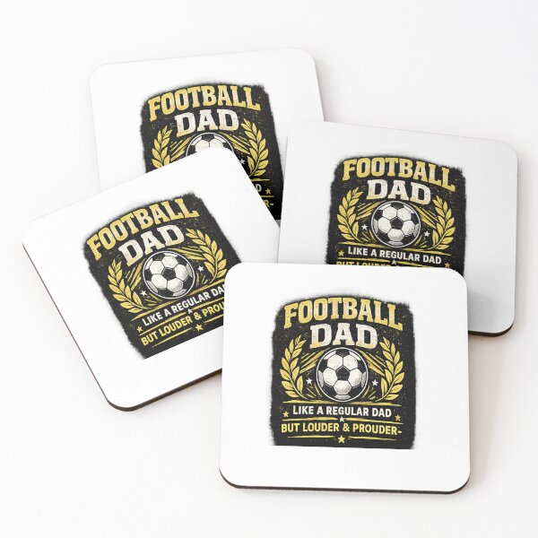 Item preview, Football Dad Like A Regular Dad But Louder And Prouder Vintage Soccer Gift designed and sold by Artbysarmina.