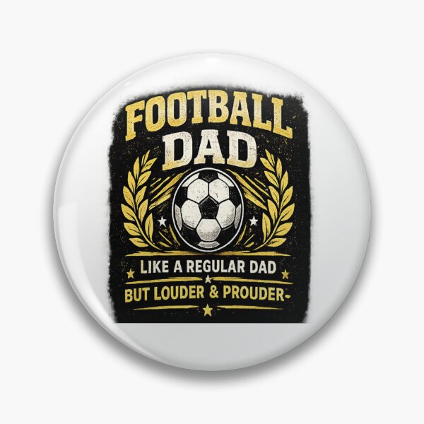 Item preview, Football Dad Like A Regular Dad But Louder And Prouder Vintage Soccer Gift designed and sold by Artbysarmina.