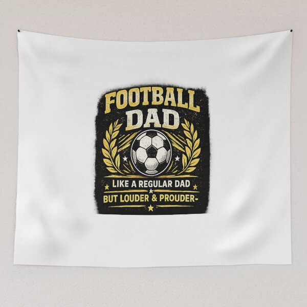 Item preview, Football Dad Like A Regular Dad But Louder And Prouder Vintage Soccer Gift designed and sold by Artbysarmina.