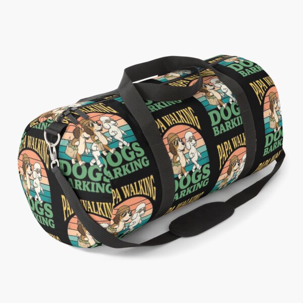 Item preview, Papa Walking Dogs Barking Retro Sunset designed and sold by GiaoCalonas.