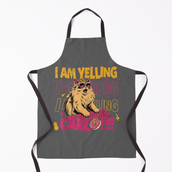 Item preview, I Am Yelling Carl Screaming Cat Meme Graphic Goddammit Donut designed and sold by KristineLi.