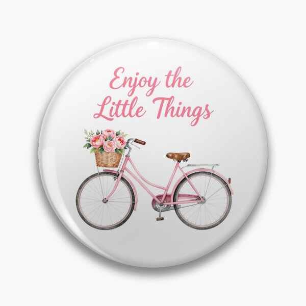 Item preview, Enjoy The Little Things Pink Watercolor Bicycle Peonies designed and sold by Good Day Design.