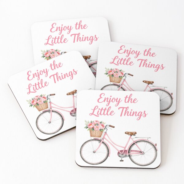 Item preview, Enjoy The Little Things Pink Watercolor Bicycle Peonies designed and sold by Good Day Design.