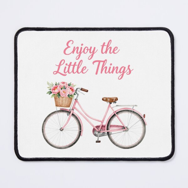Item preview, Enjoy The Little Things Pink Watercolor Bicycle Peonies designed and sold by Good Day Design.