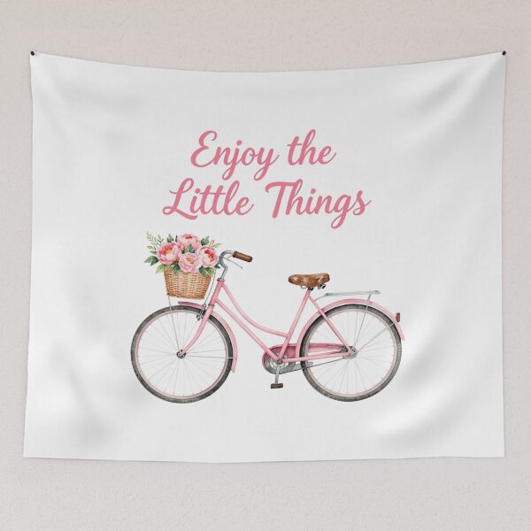 Item preview, Enjoy The Little Things Pink Watercolor Bicycle Peonies designed and sold by Good Day Design.