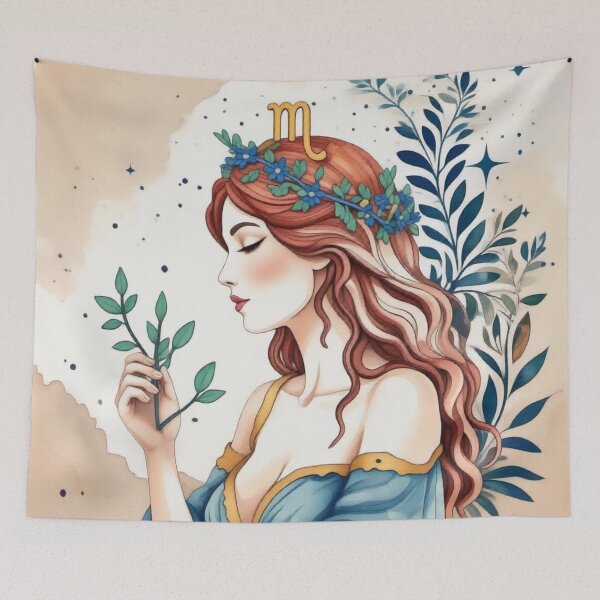 Item preview, Virgo Zodiac Botanical colorful geometric botanical zodiac design designed and sold by SmashingDeals.