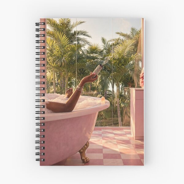Item preview, Golden Hour Ritual - Pink Bubble Bath Self Care Sage & Rose Quartz Poster designed and sold by ICANTWithoutCOFFEE.